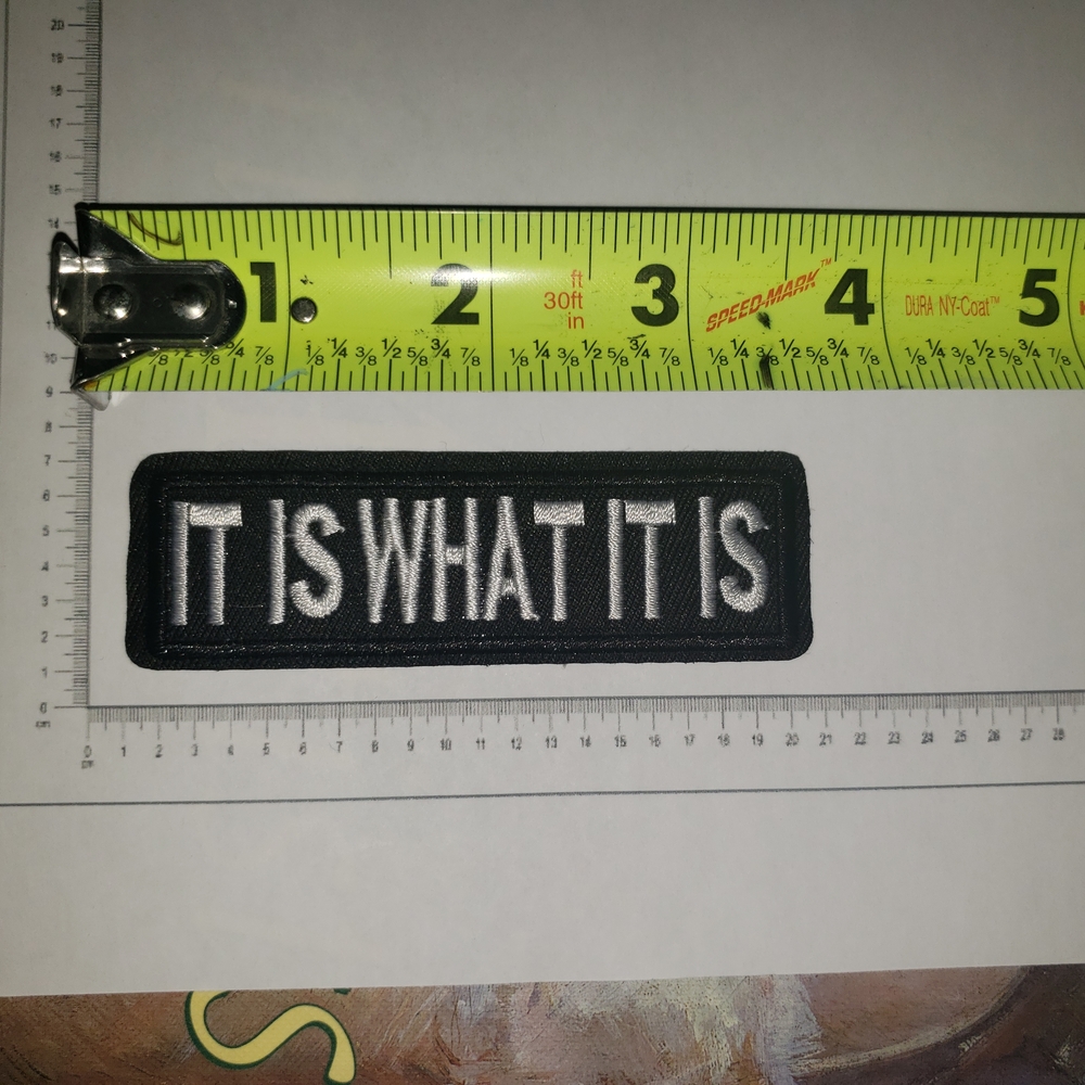 Black and White Embroidered Patch